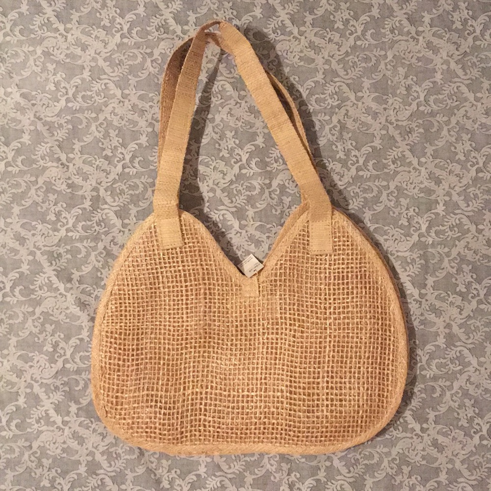 Floral Straw Raffia Handbag - Picture 2 of 5